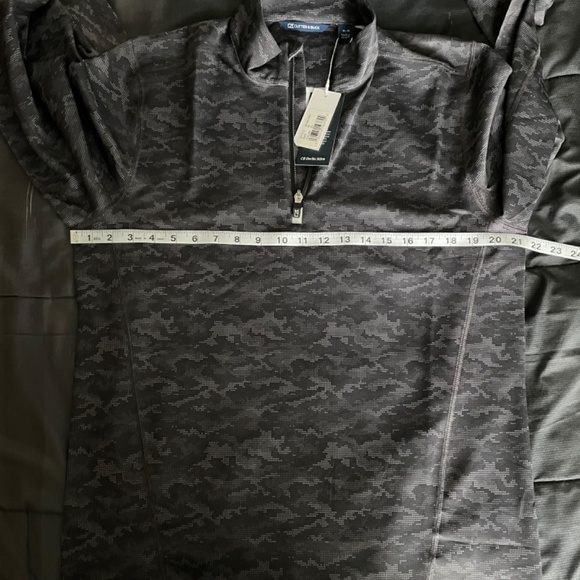 Cutter & Buck Traverse Camo Print Stretch Quarter Zip Mens Pullover - Picture 7 of 8